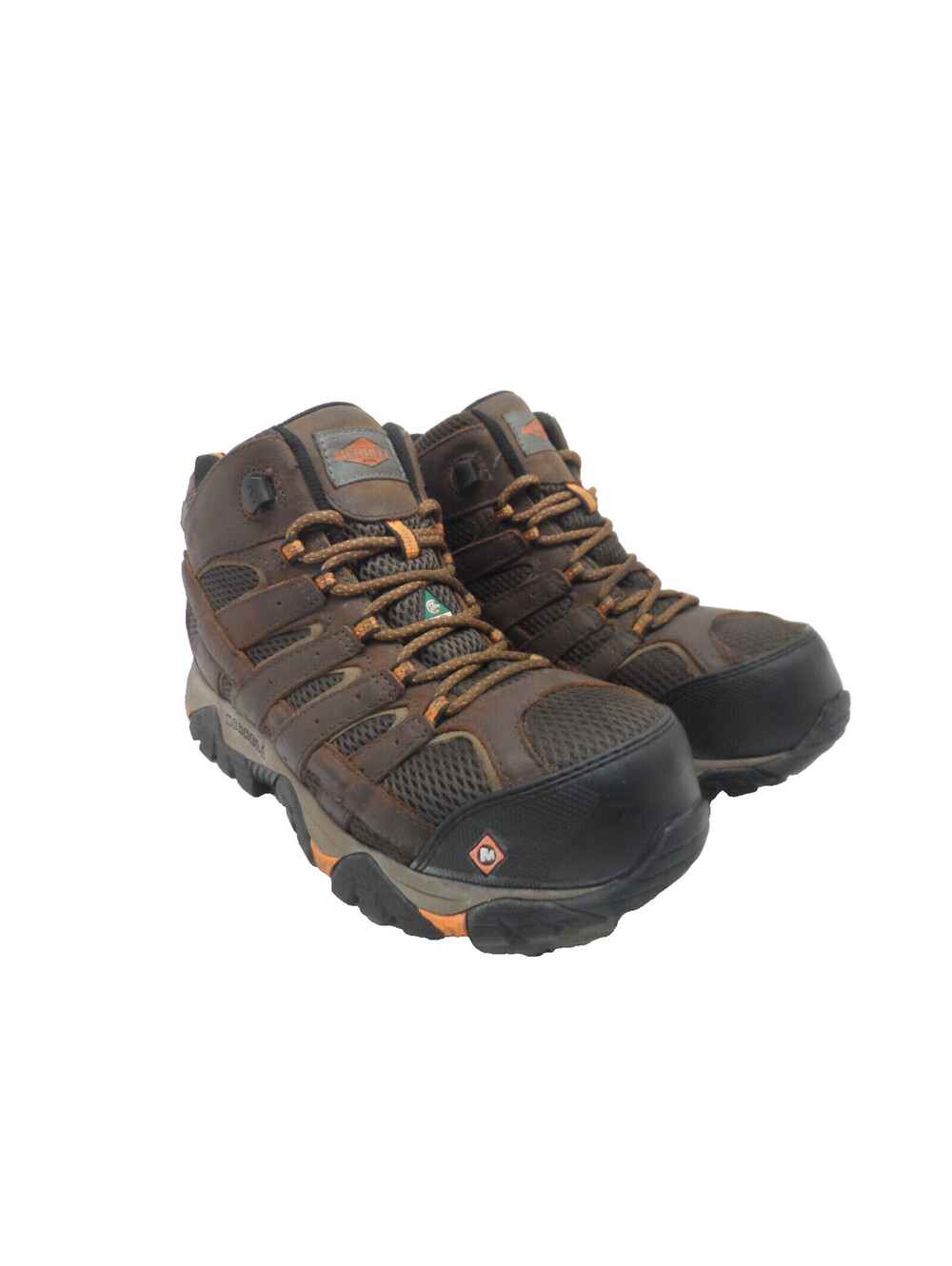 MERRELL Mens MOAB 2 VERTEX MID WATERPROOF Comp Toe Work Boots J19483W Brown 8W